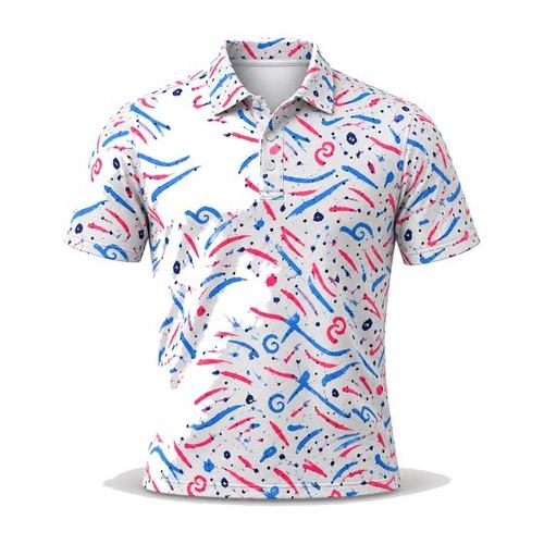 Confetti Streamers Printed Polo golf product by Maxido Golf