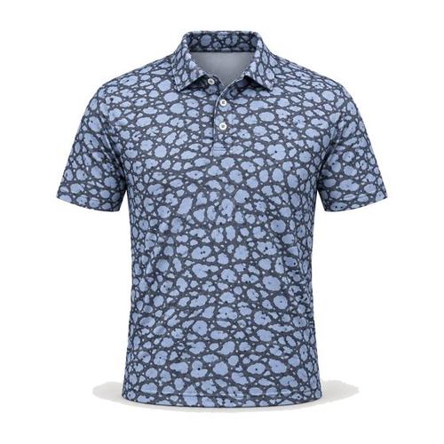 Slate Organic Printed Polo golf product by Maxido Golf