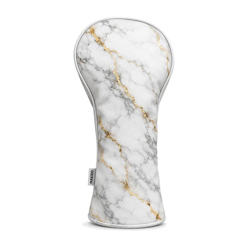Black Gold Marble Driver Cover by Maxido Golf