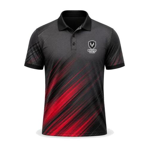 Momentum Polo — Graphite and Red golf product by Maxido Golf