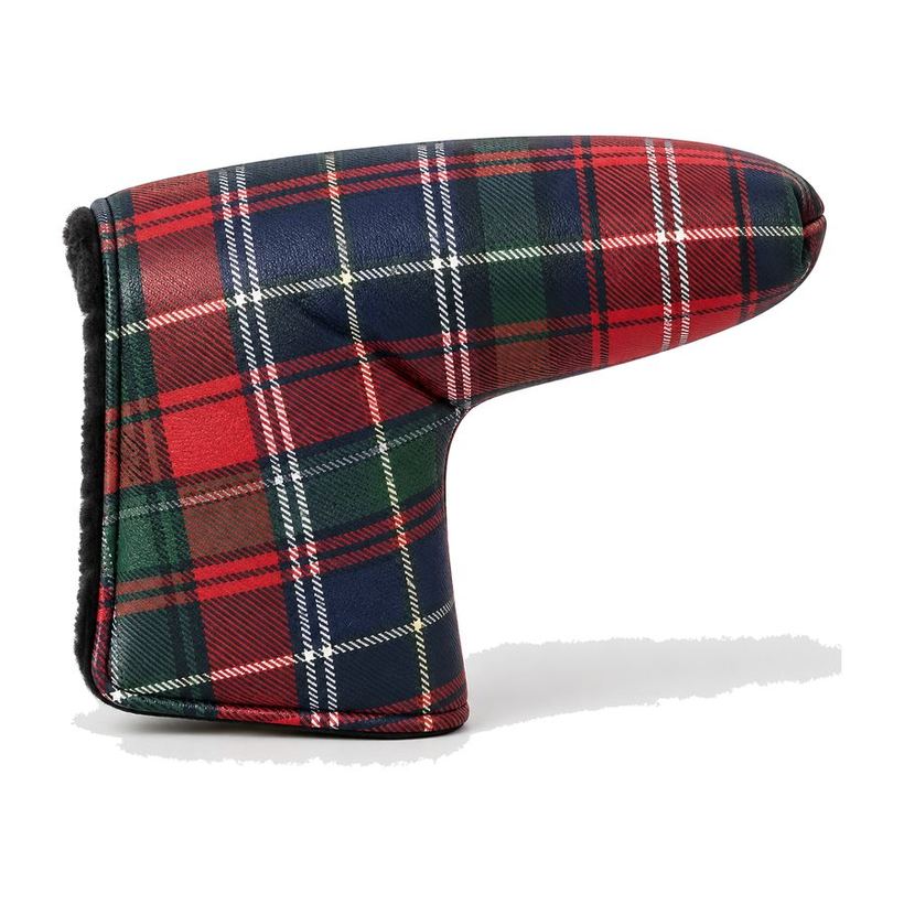 Red Tartan Putter Cover by Maxido Golf