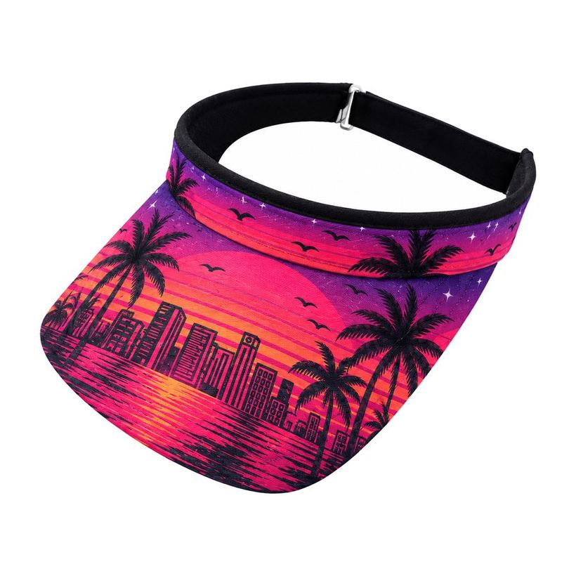 Neon Sunset Visor by Maxido Golf