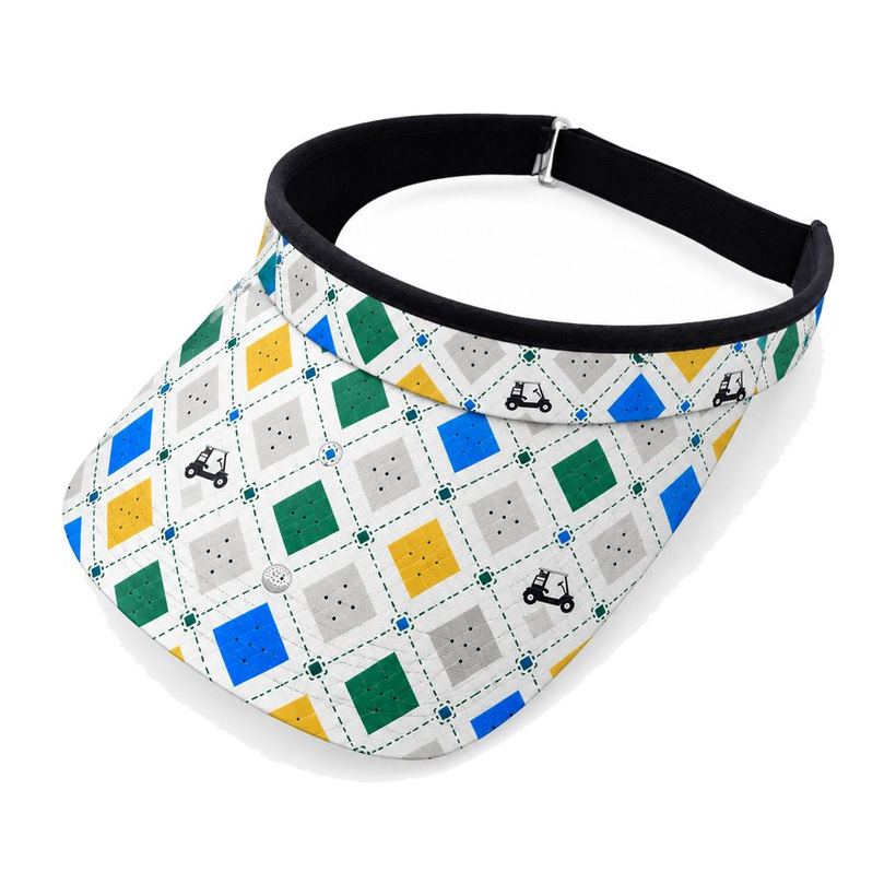Golf Argyle Visor by Maxido Golf